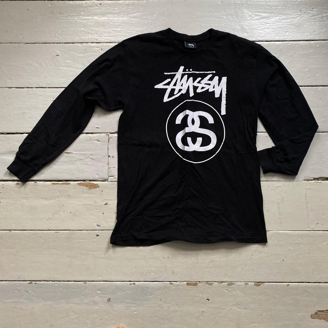 Stussy Long Sleeve Black T Shirt (Medium)