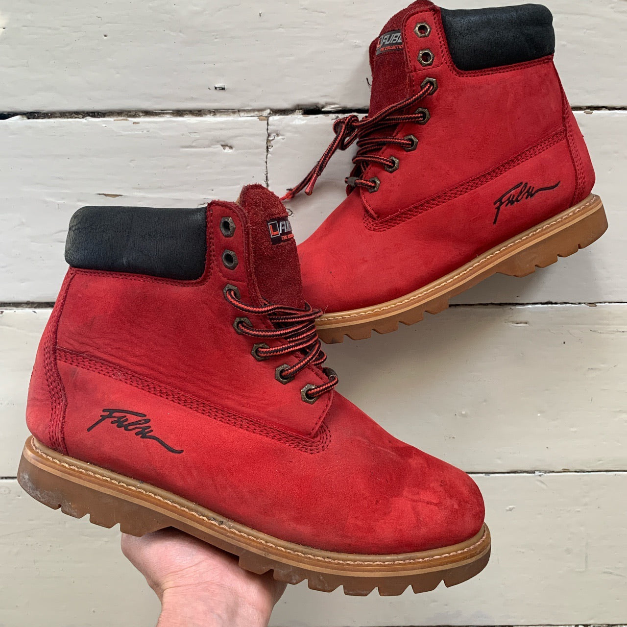 Fubu Vintage Hunter Boots Red (UK 9)