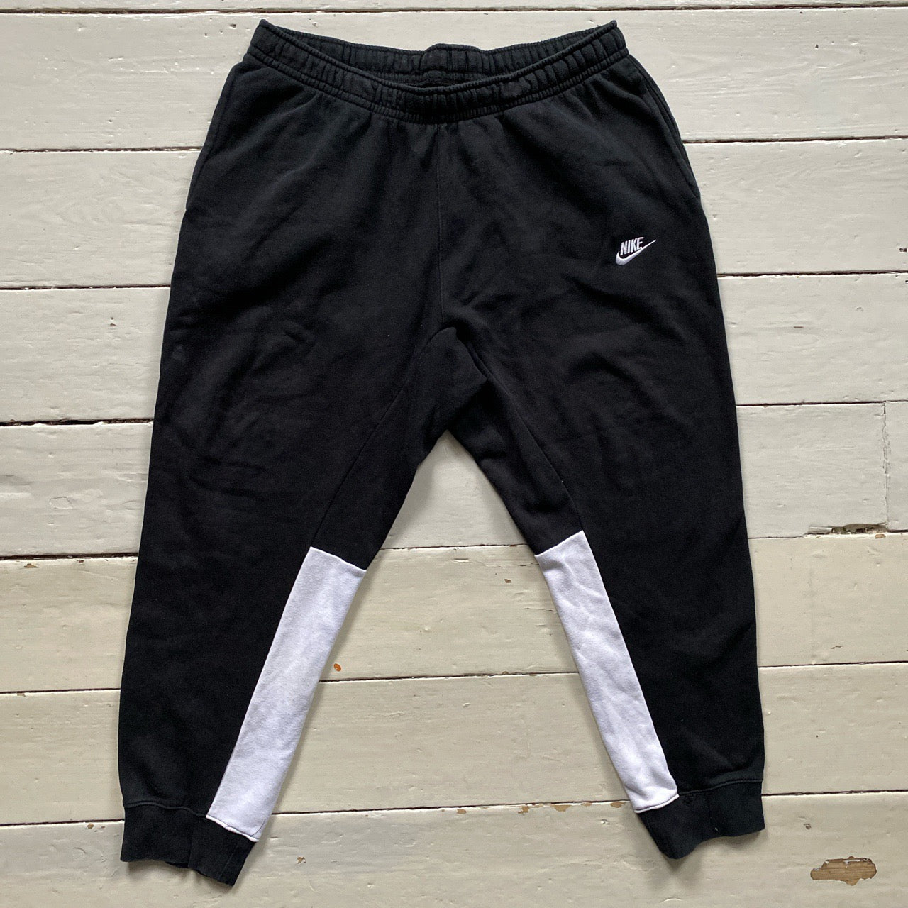 Nike Swoosh Black and White Joggers (XXL)