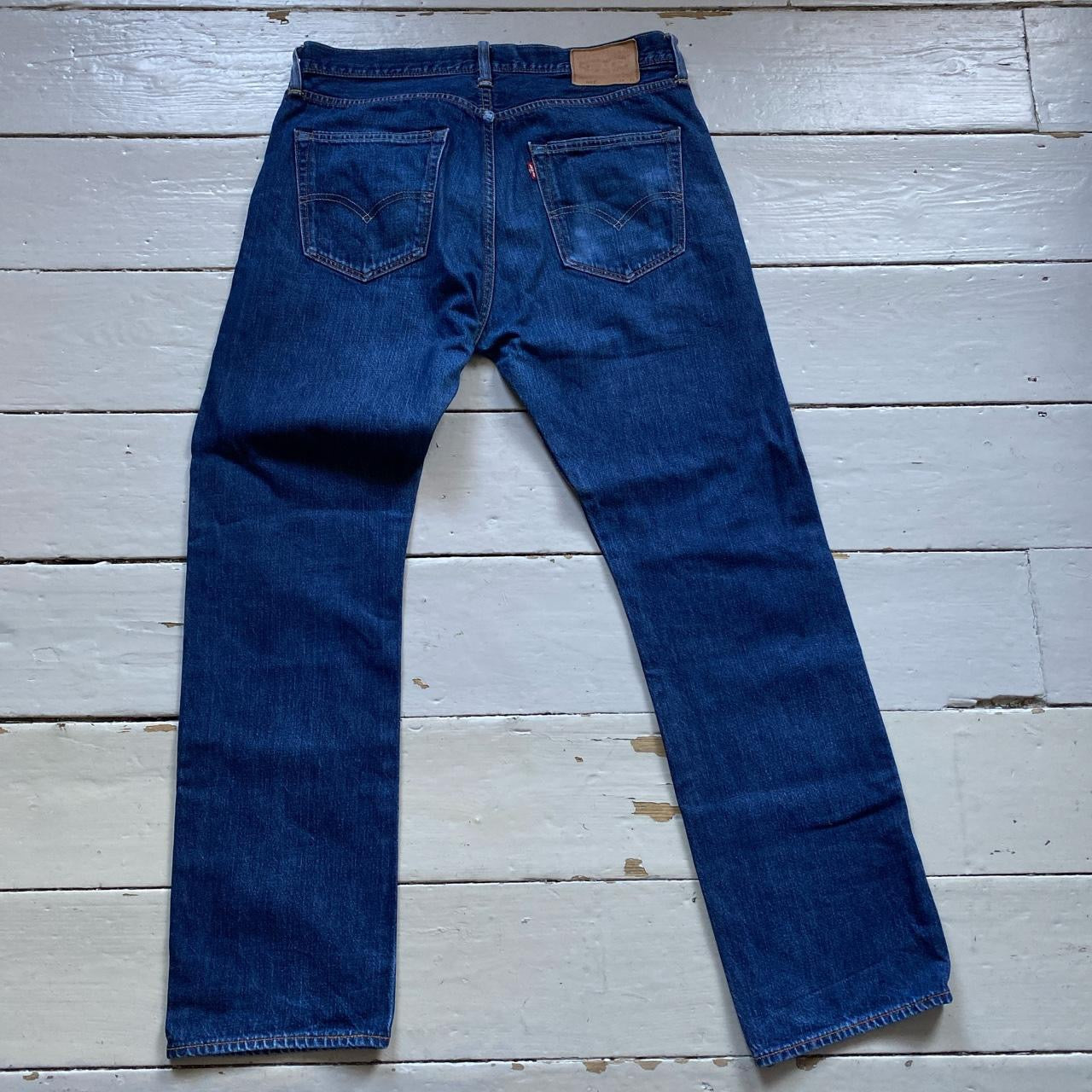 Levis 501 Navy Stonewash Jeans (34/32)