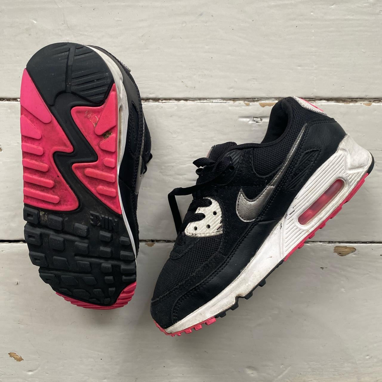 Nike Air Max 90 Black Pink Silver (UK 5)