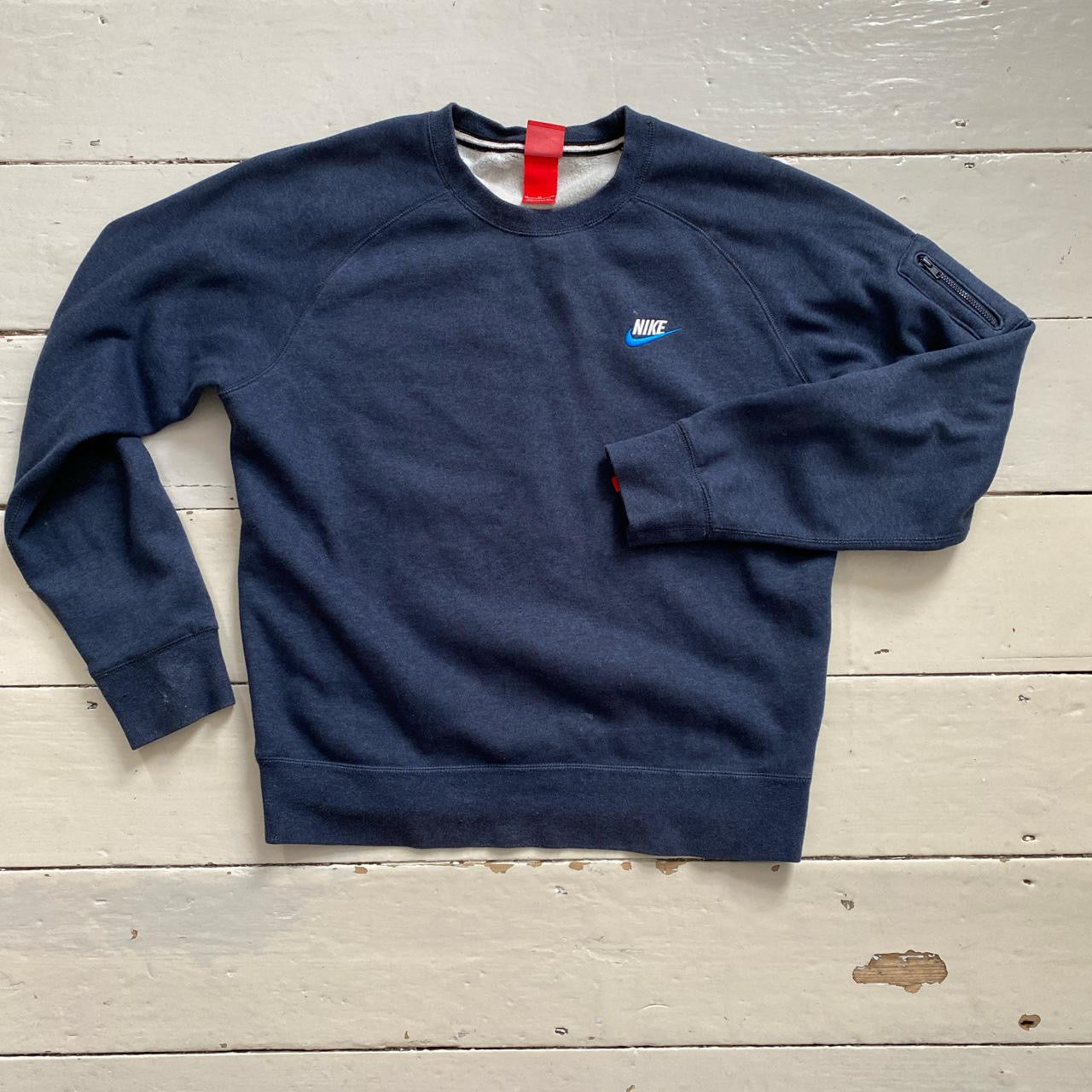 Nike Club Swoosh Navy Sweatshirt (Medium)