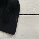 Prada Vintage Red Strip Black Beanie Hat