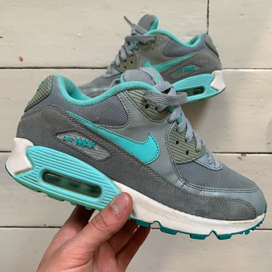 Nike Air Max 90 Tiffany Blue and Grey (UK 5)