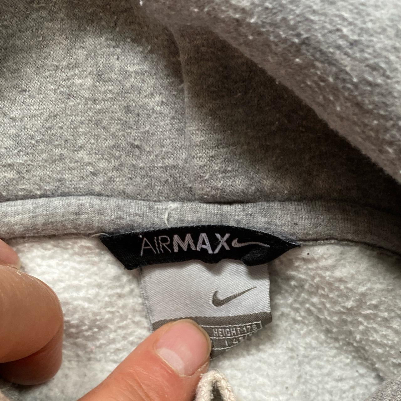 Nike Air Max Vintage Spellout Grey Hoodie (Medium)