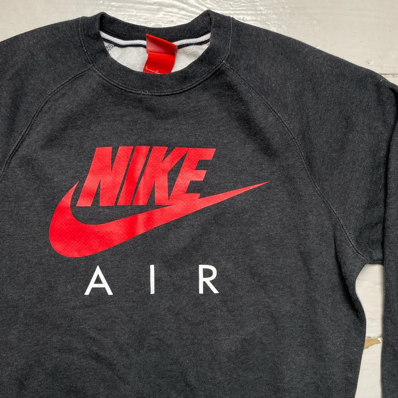 Nike Air Grey and Red Jumper (Small)