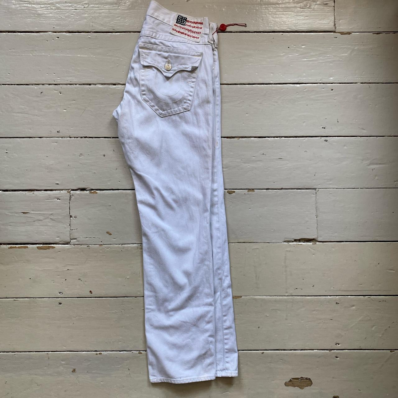 True Religion White Stitch Jeans (32/32)