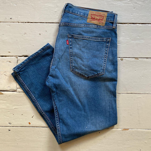 Levis 502 Blue Baggy Jeans (36/27)