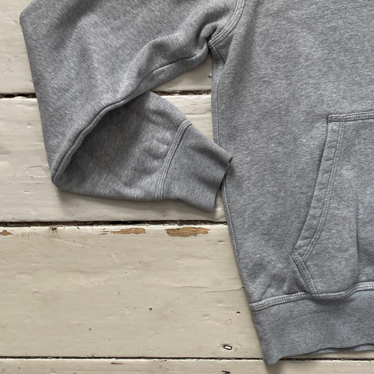 Nike Swoosh Grey Zip Hoodie (Small)