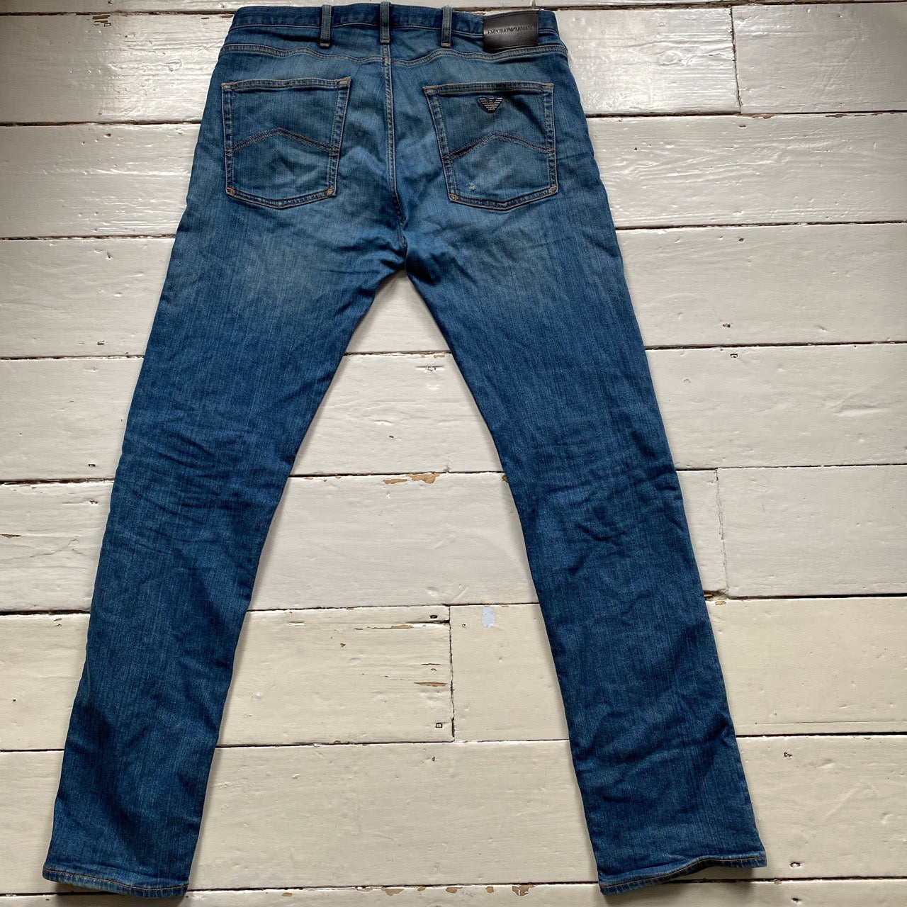 Armani Blue Straight Fit Jeans (34/34)