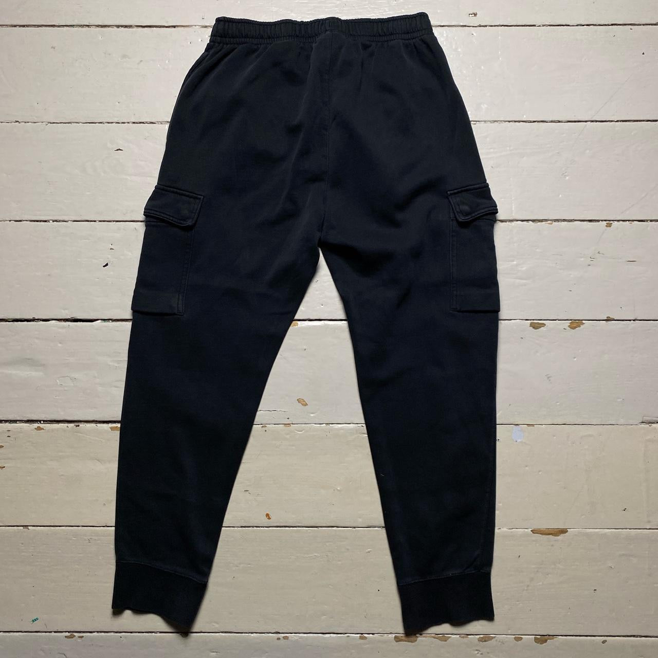 Nike Black and White Cargo Joggers (Medium)
