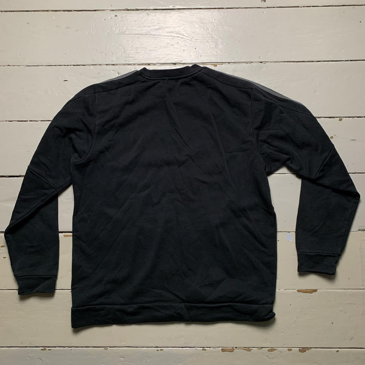 Adidas Black and Grey Jumper (XL)