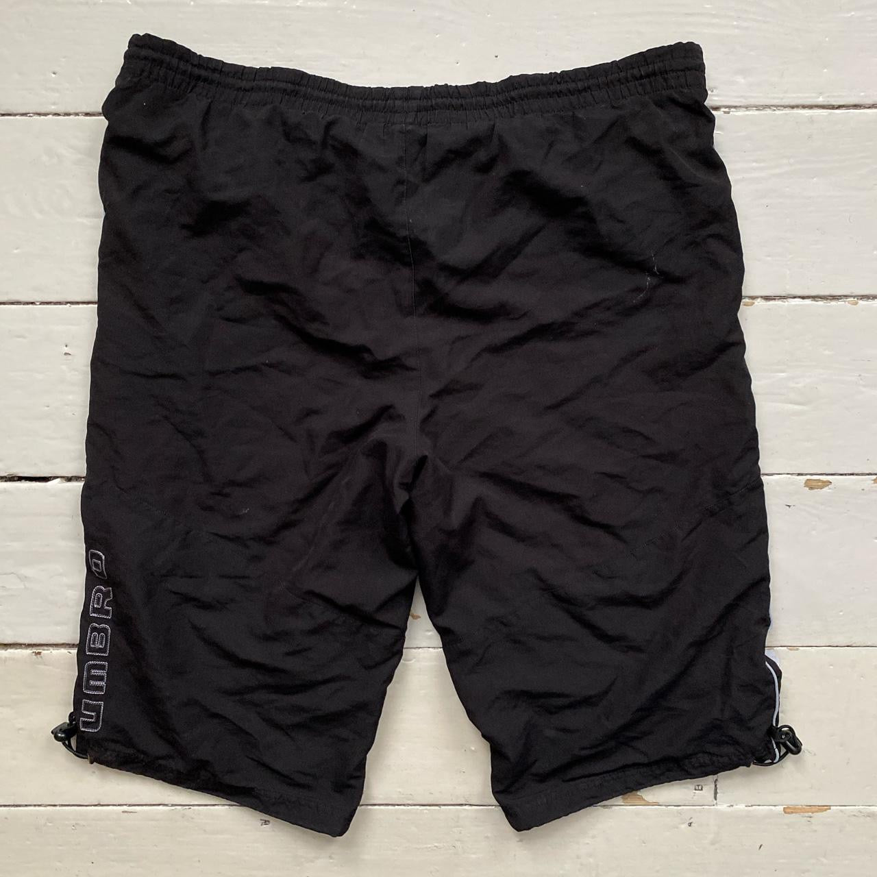 Umbro Black Spellout Shell Shorts (Medium)