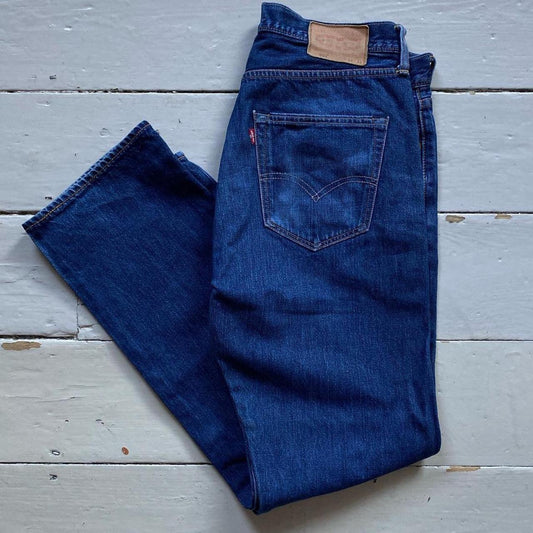 Levis 501 Navy Stonewash Jeans (34/32)