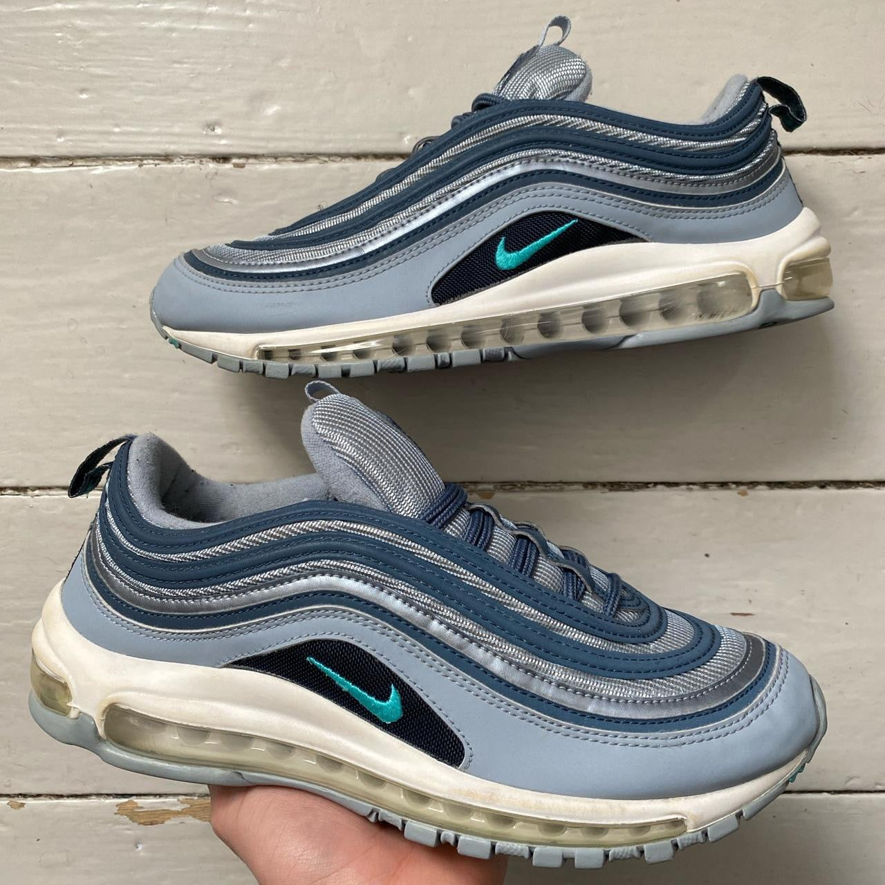 Nike Air Max 97 Grey and Blue (UK 8)