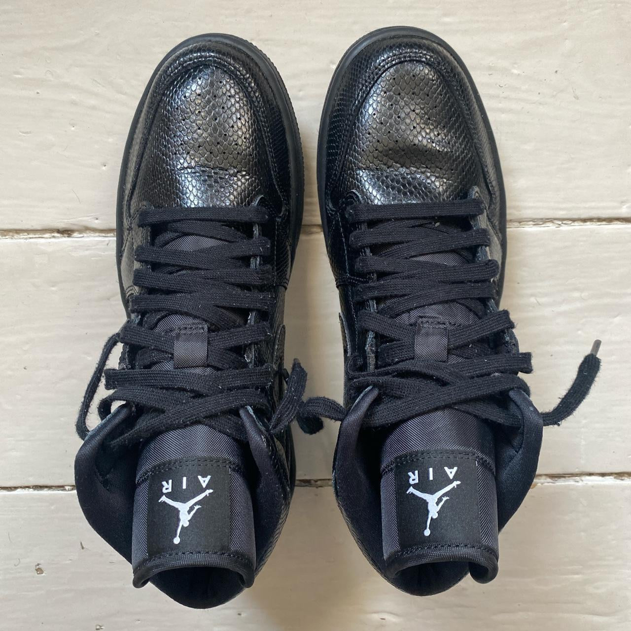 Jordan 1 Mid Black Snakeskin (UK 8)