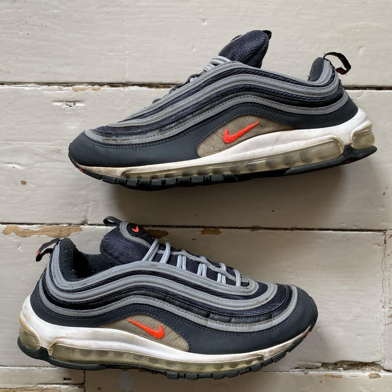 Nike Air Max 97 Grey and Orange (UK 9)
