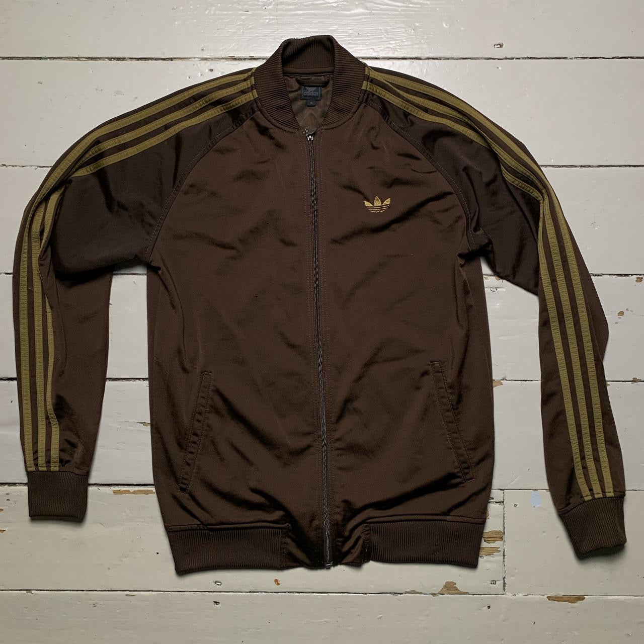 Adidas Brown SST Tracksuit Jacket (Medium)