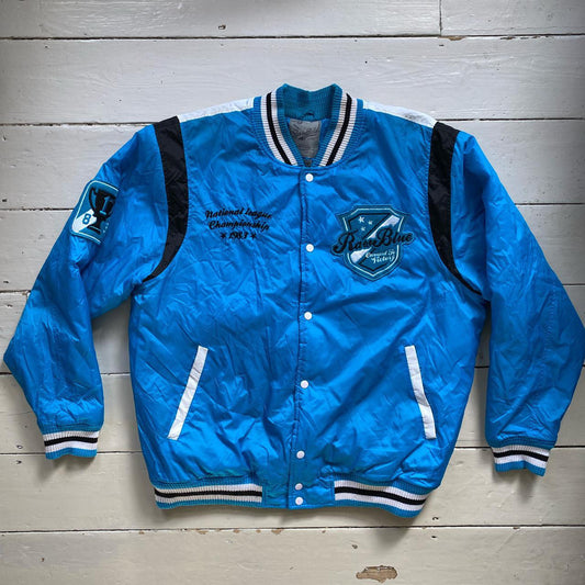Raw Blue Varsity Bomber Jacket (XXL)