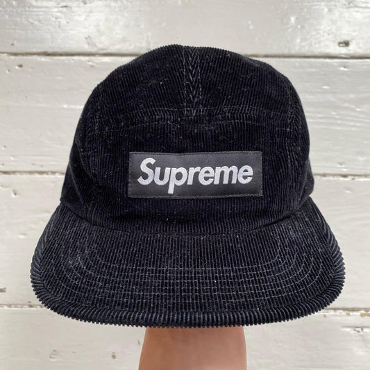 Supreme Corduroy Black Cap