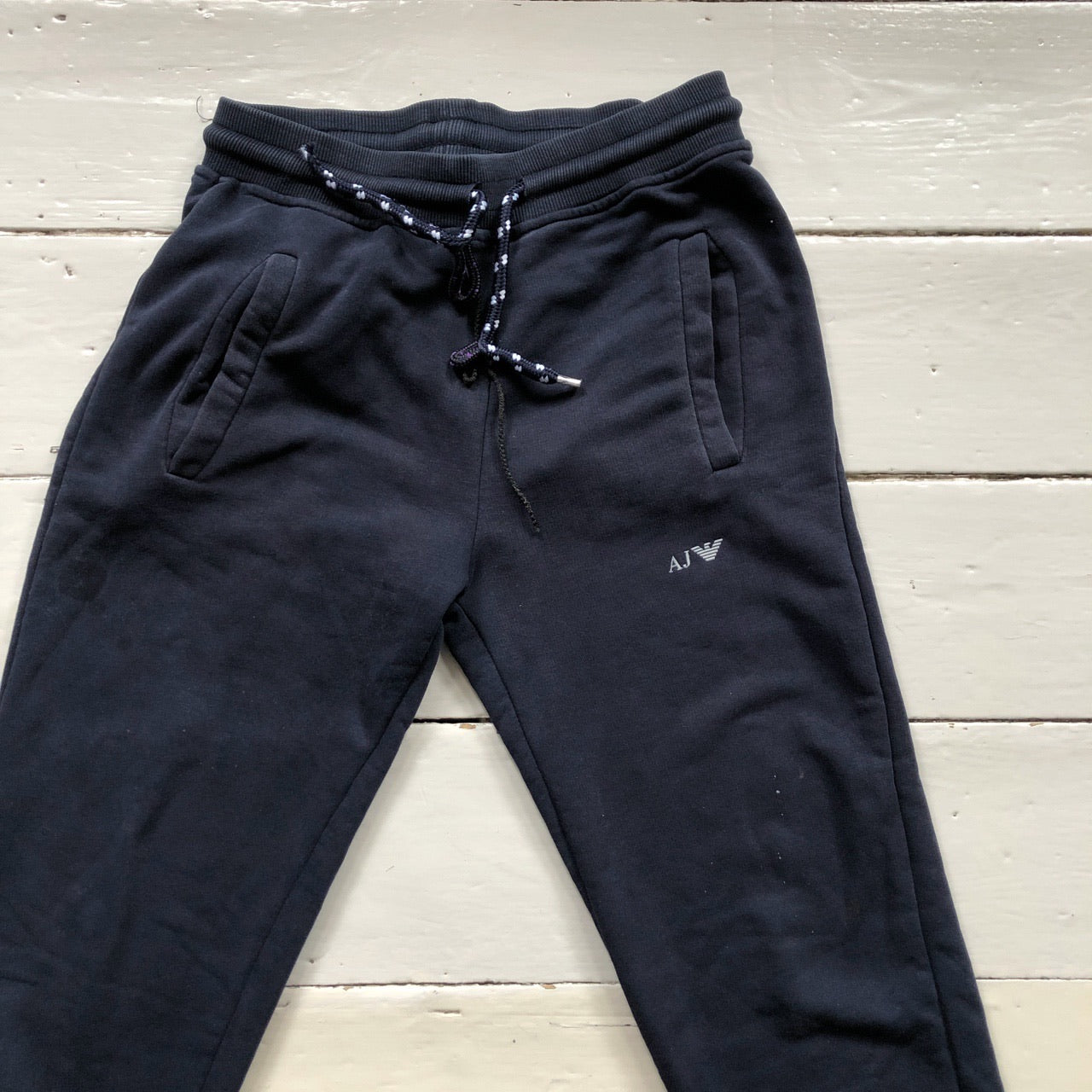 Armani Navy Slim Fit Joggers (Small)