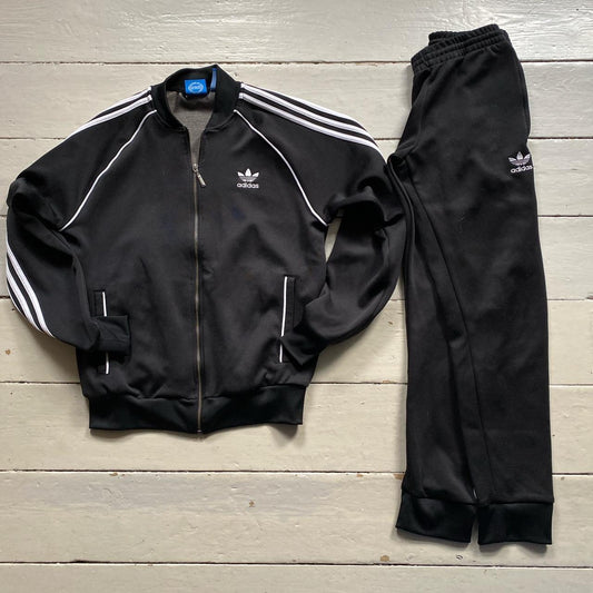 Adidas SST Tracksuit Black (Medium Top, Bottoms Small)