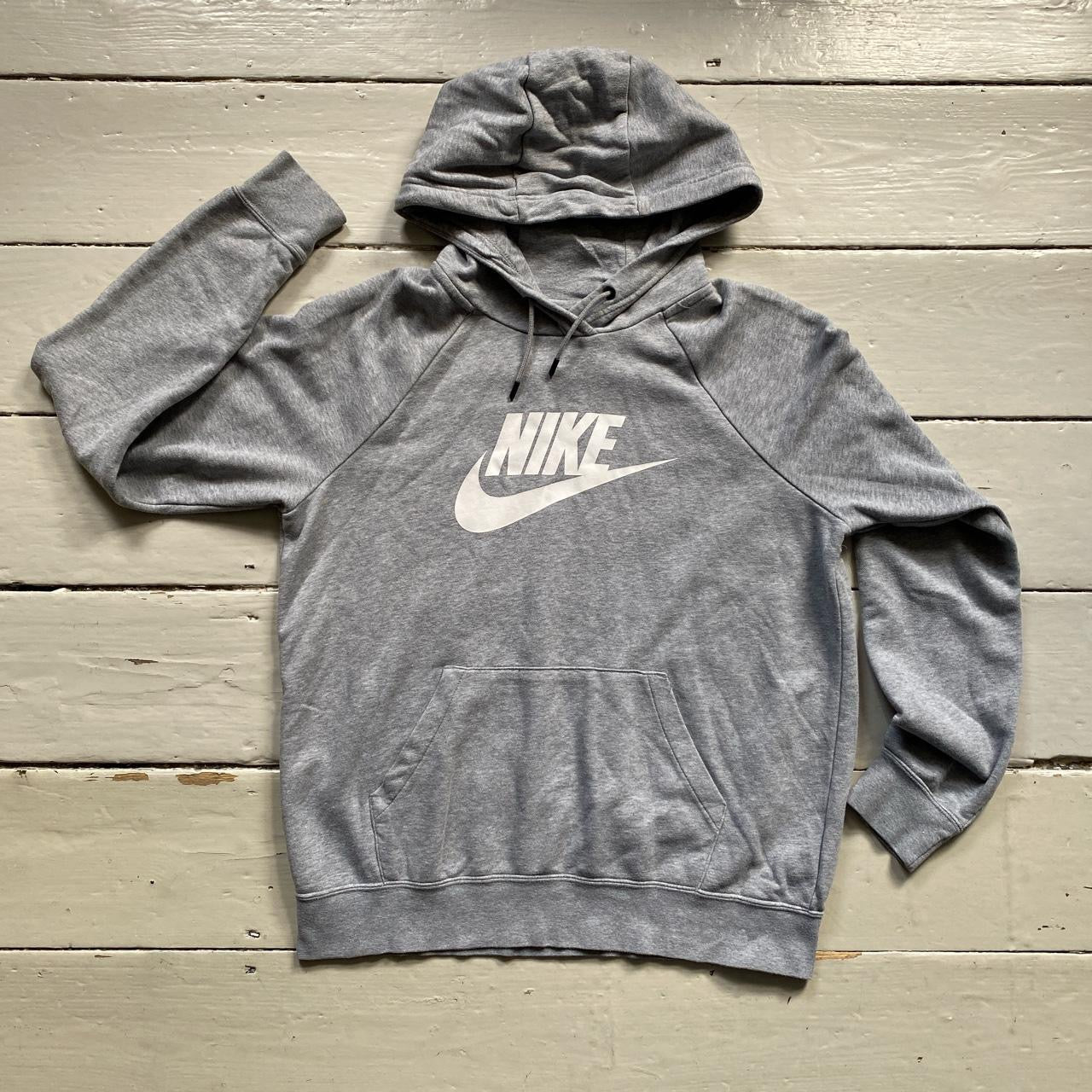 Nike Grey Swoosh Hoodie (Medium)