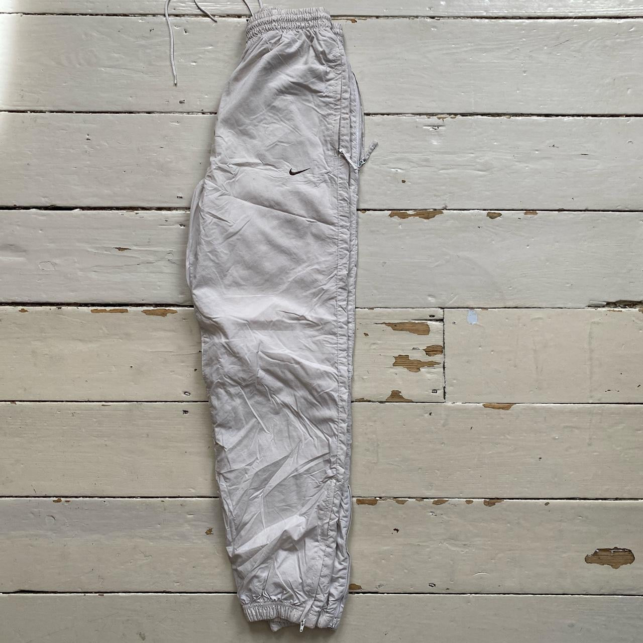 Nike Cream and Brown Vintage Shell Bottoms (XS)