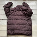Nike Swoosh Brown Puffer Coat (Large)