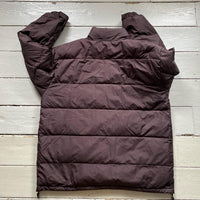 Nike Swoosh Brown Puffer Coat (Large)
