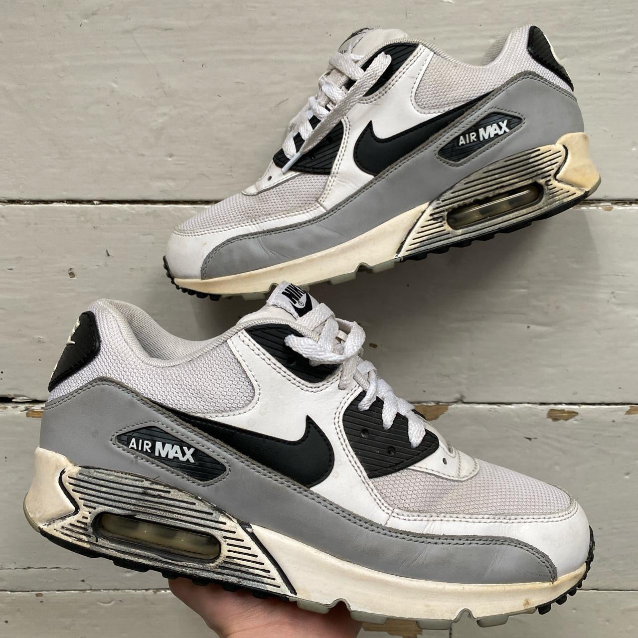 Nike Air Max 90 White Grey and Black (UK 9)