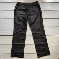 Jaeger Brown Leather Trousers (32/30)