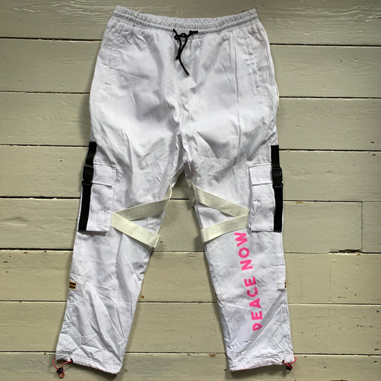 Unknown London White Cargo Utility Shell Bottoms (Medium)