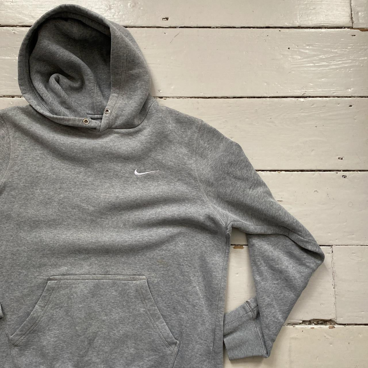 Nike Swoosh Grey Hoodie (Large)