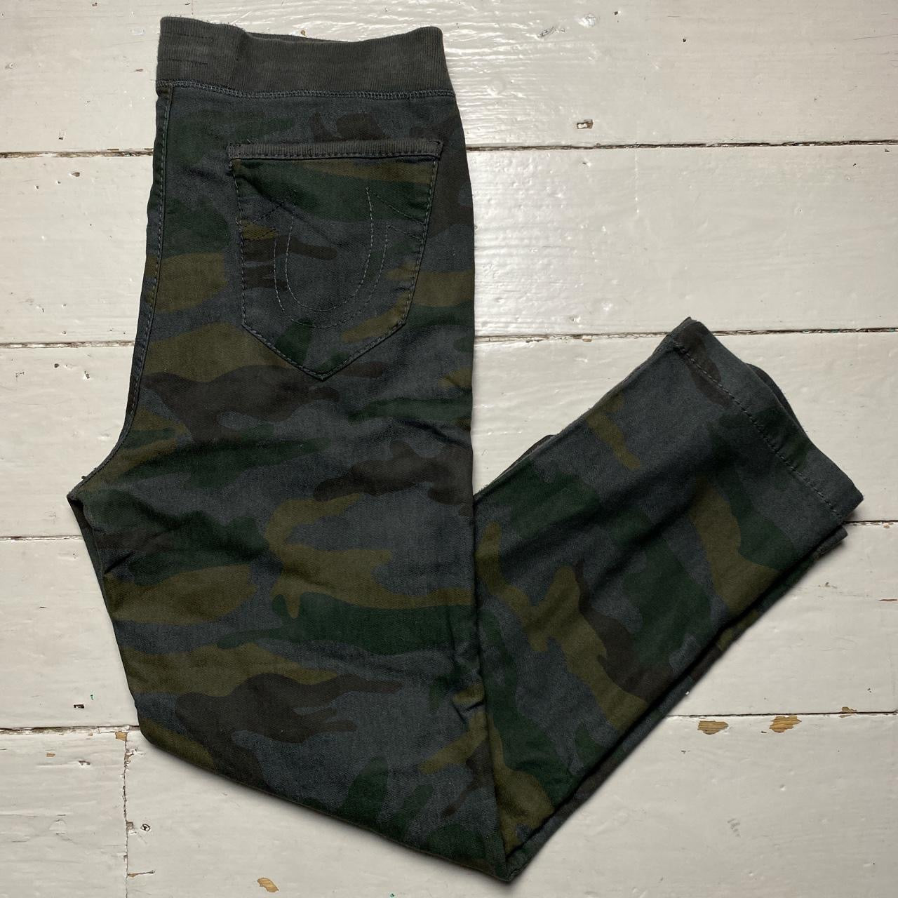 True Religion Stitch Camo Joggers (Large)