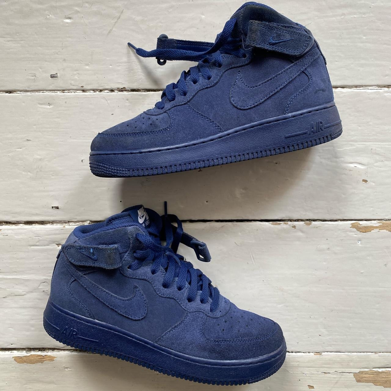 Nike Air Force 1 Mid Navy Suede (UK 6)