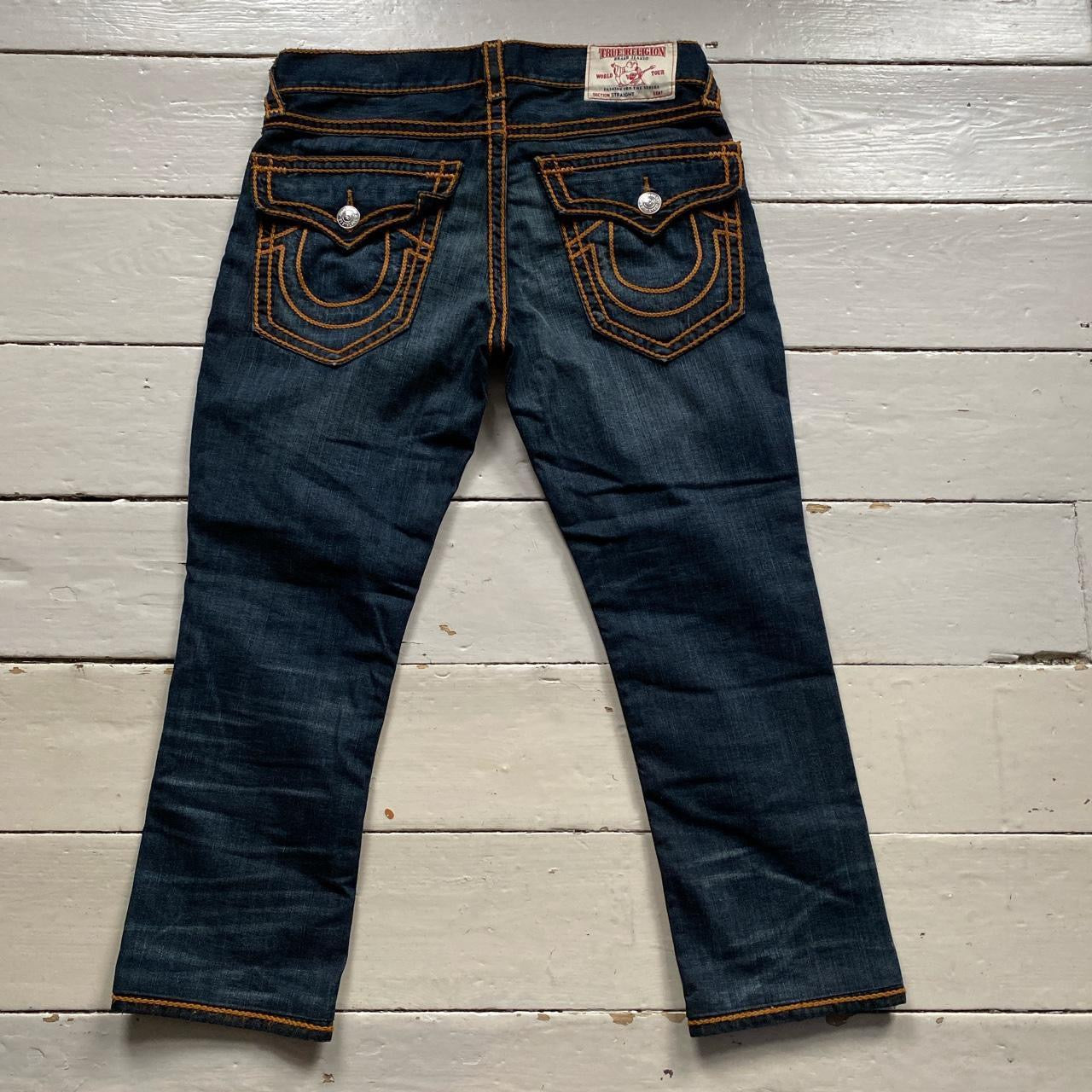 True Religion Big Brown Stitch Jeans (33/30)
