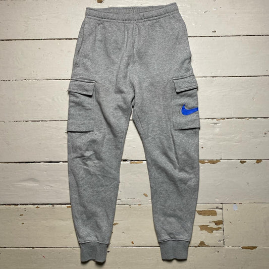 Nike Cargo Joggers Grey and Blue (XS)