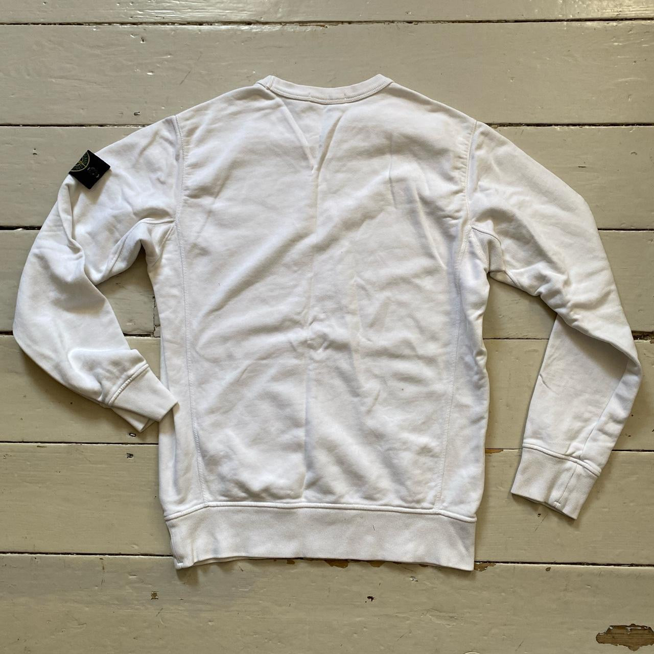 Stone Island White Jumper (Medium)