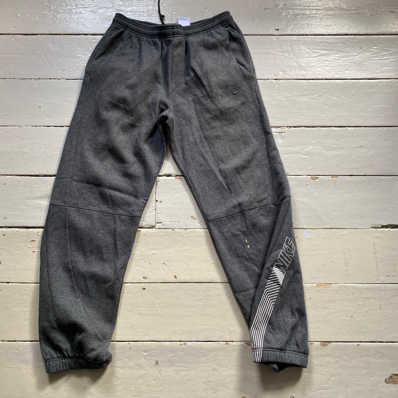 Nike Vintage Spellout Grey Joggers (Large)