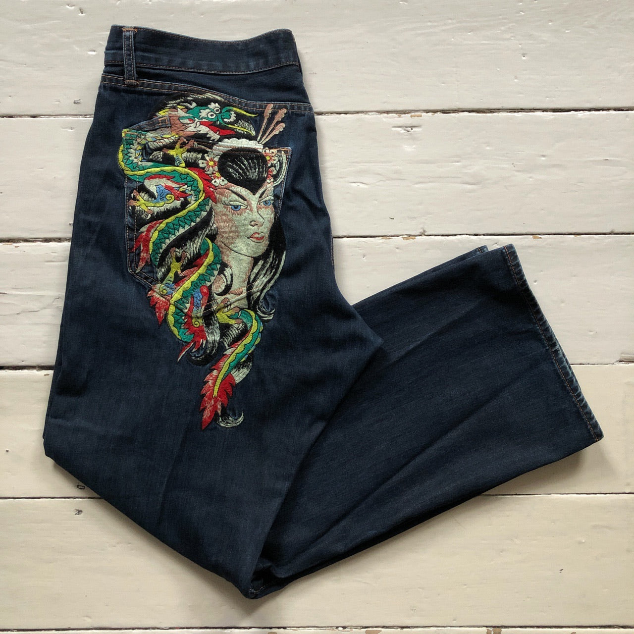 Ed Hardy Vintage Chinese Dragon Lady Jeans (40/32)
