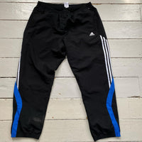 Adidas Black and Blue Shell Bottoms (XXL)
