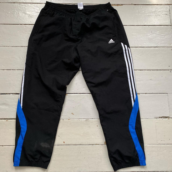 Adidas Black and Blue Shell Bottoms (XXL)