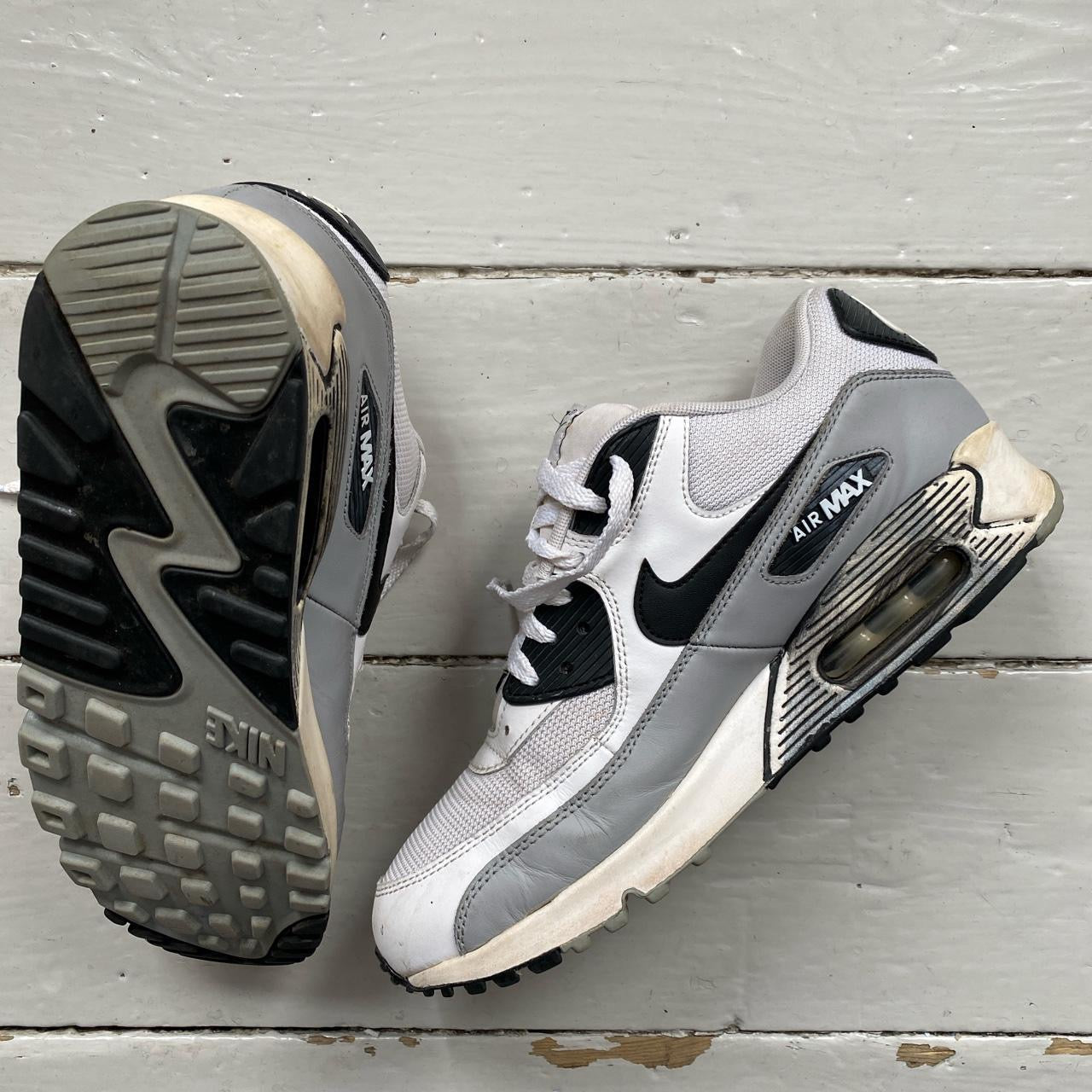 Nike Air Max 90 White Grey and Black (UK 9)