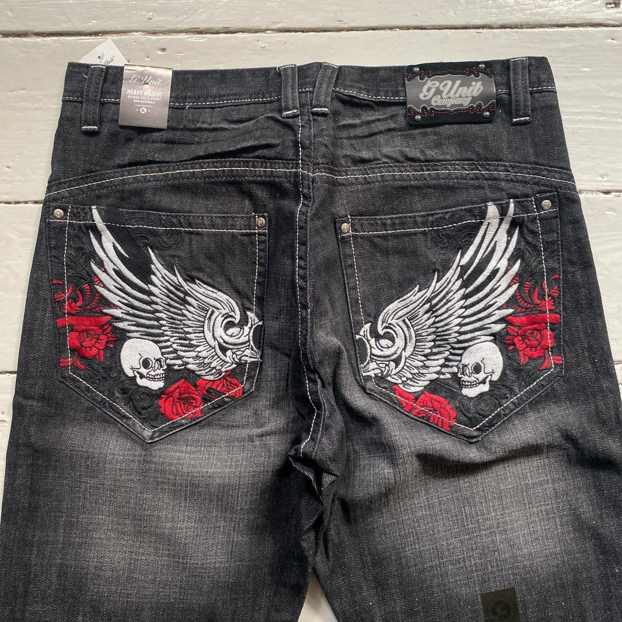 G UNIT Vintage Embroidered Skull Jeans