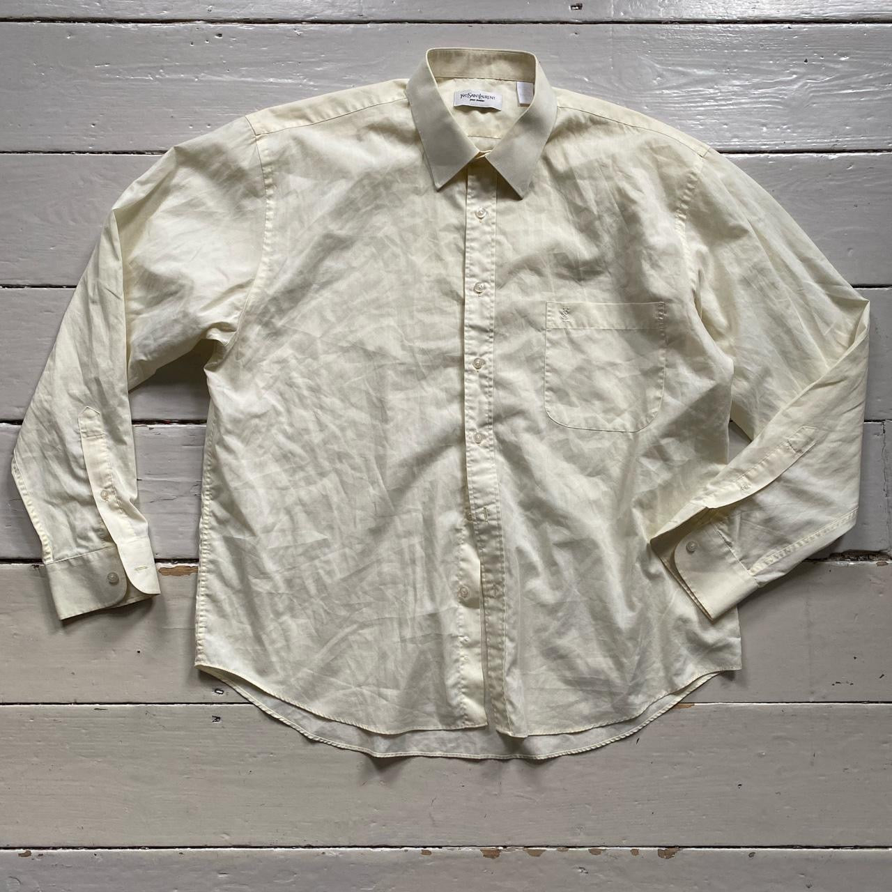 Yves Saint Laurent Cream Shirt (XL)