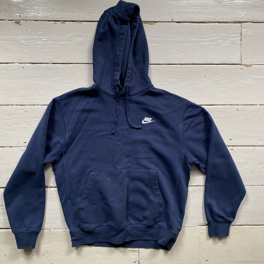 Nike Swoosh Navy Hoodie (Small)