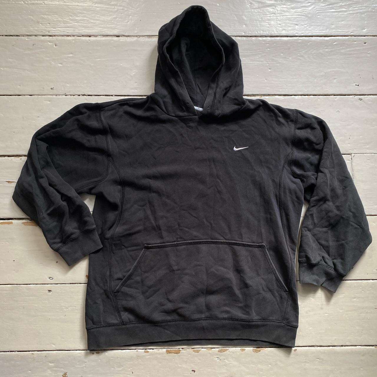 Nike Swoosh Black Womens Hoodie (Large)