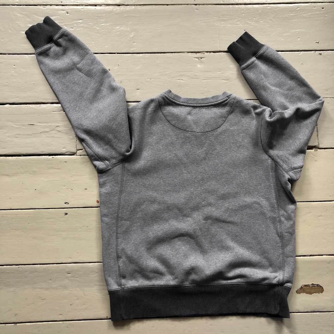 Nike Grey Red Swoosh Sweatshirt (Large)