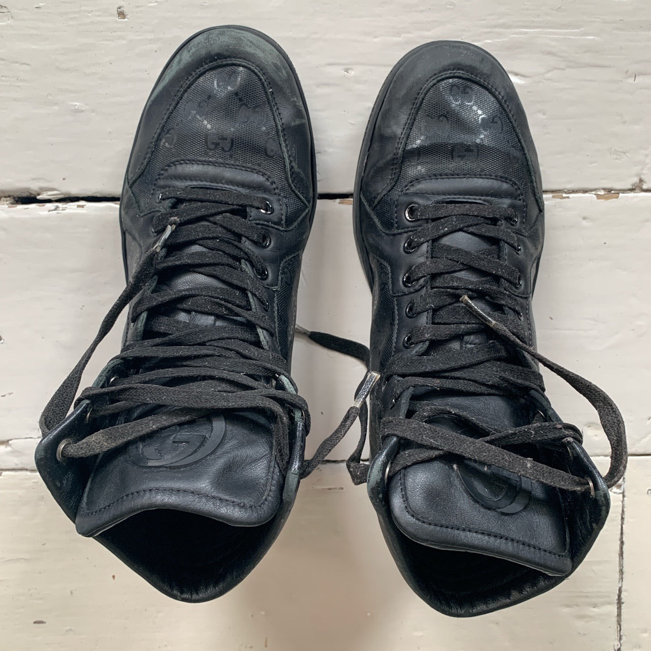 Gucci GG Monogram Hi Top Trainers (UK 7.5)